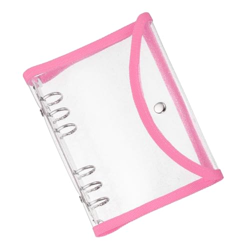 Couvertures de classeur transparentes A6 PATIKIL rose en PVC souple
