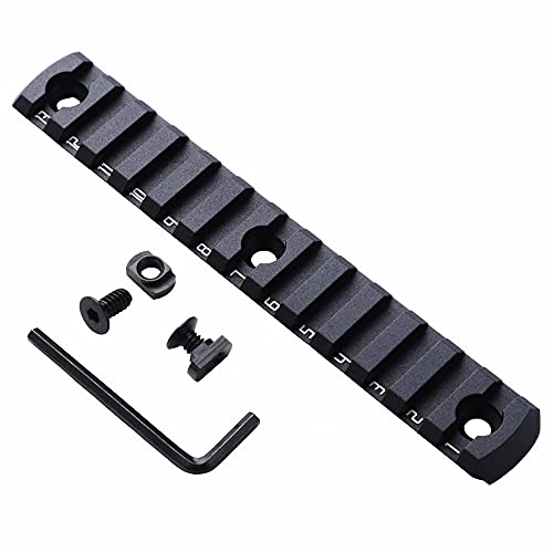 TuFok Picatinny Rails, Low Profile Picatinny Rail Adapters (13-Slot,Black,2 Pack)