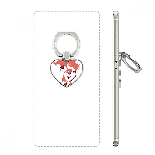 Cadeau Mère Enfant Bague Support Téléphone Universel Motif Cœur