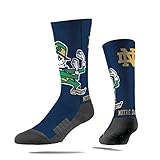 Strideline Notre Dame Fight Irish Mascot NCAA Licensed Crew Socks - Blue