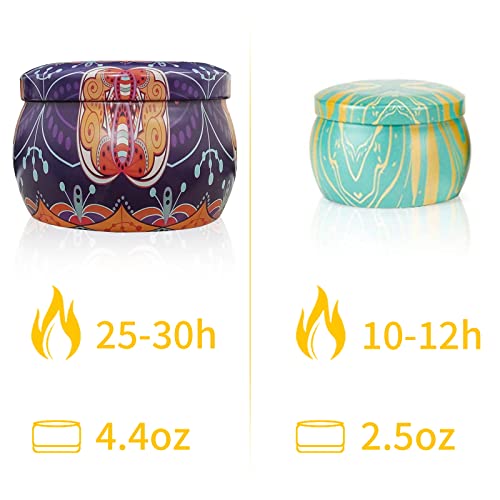 4 Pcs Scented Candles Gifts Set For Women：vanilla Lavender Rose Jasmine 100% Soy Wax With 8% Strongly Fragrance Essential Oils 4.4 Oz For Stress Relief Or Christmas Birthday Mother's Day #TOP4