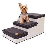 [PRODUKTGRÖSSE]: Die Größe der Haustiertreppe beträgt ca. 65 * 35 * 30CM / 25,59 * 13,78 * 11,81 Zoll, was groß genug für Hunde ist