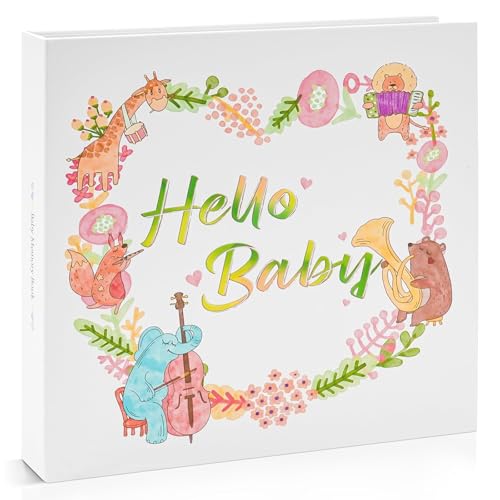 Vienrose Keepsake Baby Memory Book for Boy and Girls First 5 Year Milestone Book Journal Scrapbook Photo Album Record Every Moment of Your Baby's Growth, Forest Animal