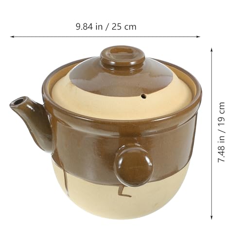 Pot à remède en céramique de grande capacité pour cuisson sur feu ouvert