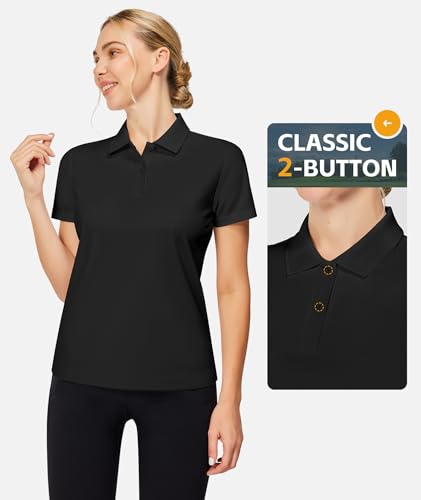 Image of Casei Womens Shorts Sleeve Polo Golf Shirts Quick Dry UPF 50+ Tennis Pickleball Top Collared Casual Work Athletic Shirts
