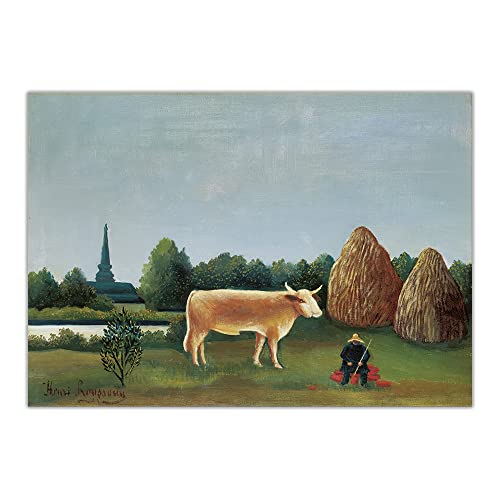 Kit peinture 5D Henri Rousseau pour décorer le salon avec un paysage de Paris