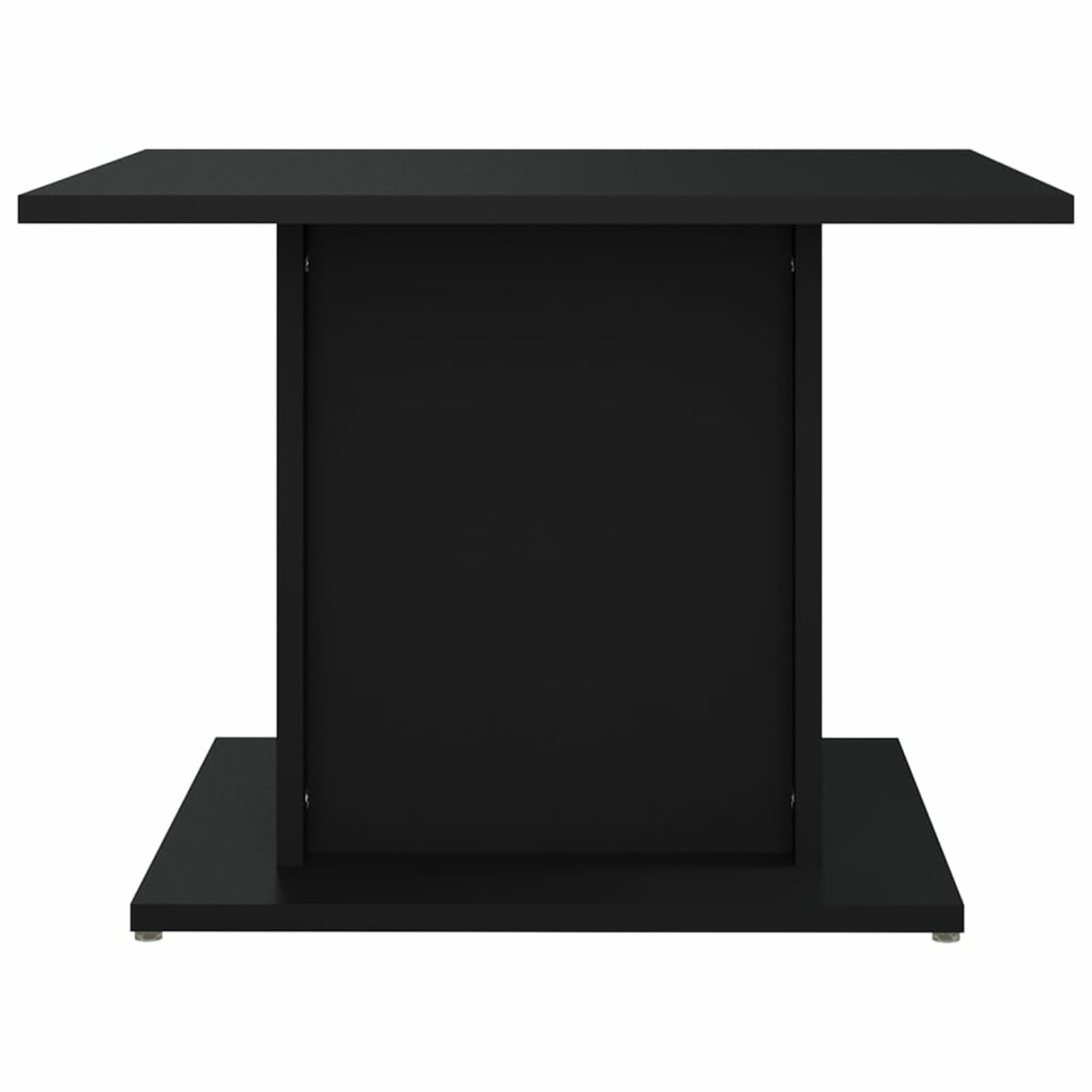Homgoday Tavolino da caffè nero 55,5 x 55,5 x 40 cm, in legno ingegnerizzato, tavolino da tè per soggiorno, sala ricevimenti per ospiti, camera da letto e ufficio