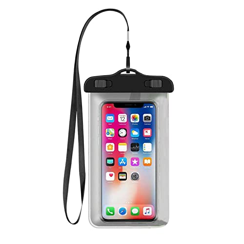 MOOZMOB PVC Uv Protective Waterproof Clip Lock Design Mobile Pouch With Hanging Strap Rain Cover Suitable For Smartphones Size Upto 6.5 Inches For Women&Men(Pack Of 1,Random Color)Multicolor
