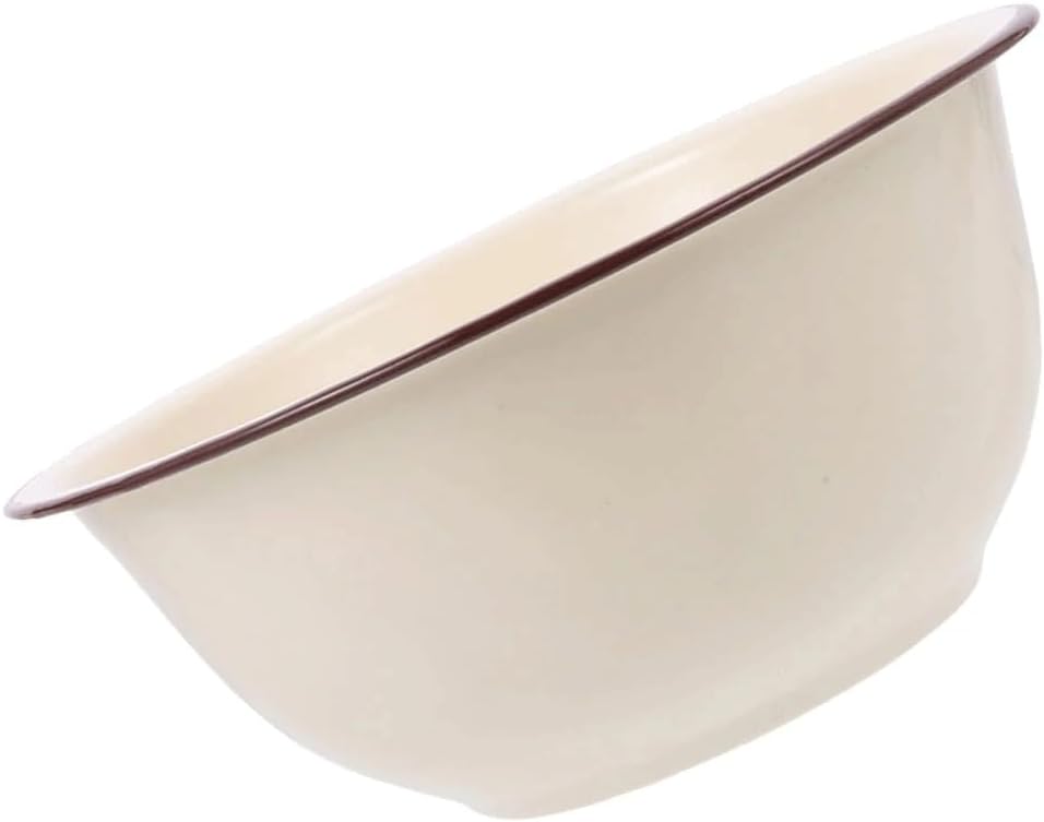 Enamel Bowl Vintage Enamelware Basin Soup Storage Camping Cutlery Household Wedding Decor