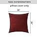 Home Brilliant 26x26 Pillow Cover Decorative Throw Pillows for Couch Bed Super Soft Striped Corduroy Large Pillow Sham for Party, 26 x 26 Inches (66cm), Burgundy