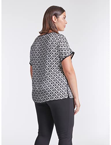 FIORELLA RUBINO: Blusa Floreale in Viscosa Nero