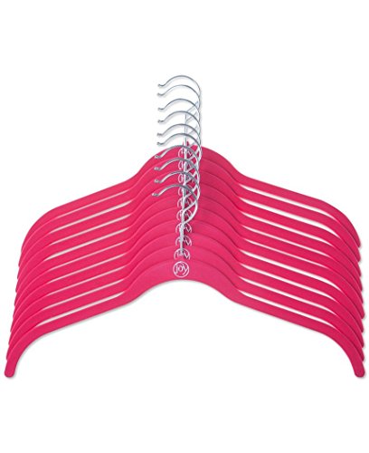 Joy Mangano 10-Pc. Huggable Hanger Set for Shirts (Fuschia)