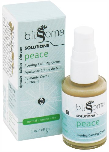 Blissoma Solutions natural skincare Peace Evening Facial Creme organic anti-inflammatory and soothing moisturizer, 1 Oz, 30 ml