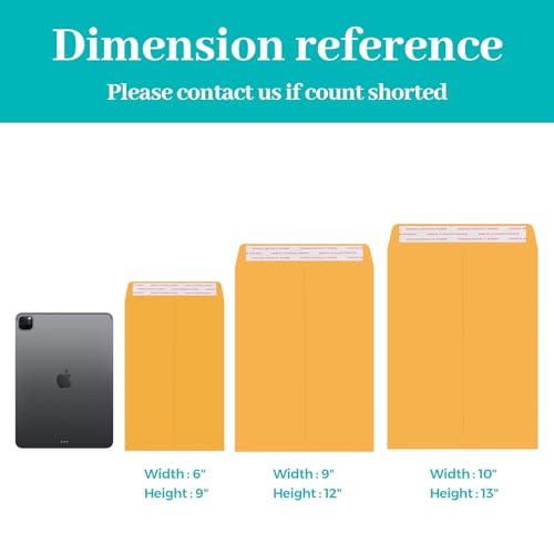 ACSTEP 100 envelopes manilla 15,2 x 22,7 cm, envelopes de catálogo, selagem automática para correspo