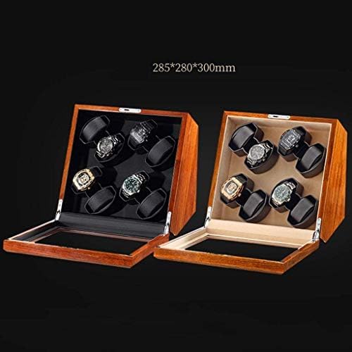FENOKD Mechanical Watch Shaker Automatic Watch Winder Wooden Winders Box Slient Motor 5 Rotation Modes Storage Display Case for Mens Womens Watches Gift with