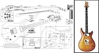 A0 size - 841mm x 1189mm (33" x 47") Fully dimensioned. Full scale Beautifully drawn using CAD software ************************************************************* folded Includes fret slotting chart, wiring diagram, materials list, contours & more