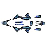 Kalair GFX Graphics Kit for Yamaha WR250R WR250X (2008-2021) Acid Series Blue-Shift 9 Mil - Easy Go - Dirt Pit Bike Motorcycle Sticker, Dirtbike Racing Decal Motocross Accessories no-Plastics