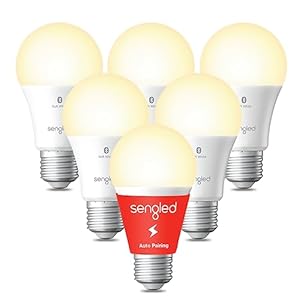 Sengled Smart Light Bulbs, Bluetooth Mesh, Bulbs That Work with Alexa Only, Dimmable LED E26 A19, 60W Equivalent Soft White 800LM, High CRI, Brightness, 6 Pack