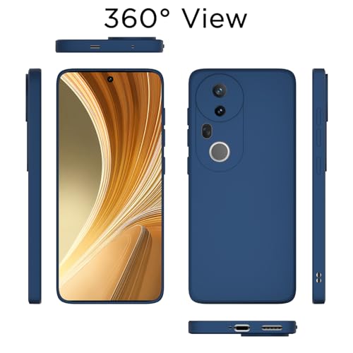 Image of Outlouders Back Cover for Vivo T4 Ultra 5G | Camera Protection | Durable Soft Matte Silicone Bumper Case (Blue)