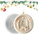 JINGLING Moldes para belén para resina epoxi - Moldes de Chocolate Nacimiento de Jesús, 3D Navidad Molde De Silicona Con Fácil Desmoldeo - Para Cera Resina Hornear Yeso Fondant Velas Chocolate