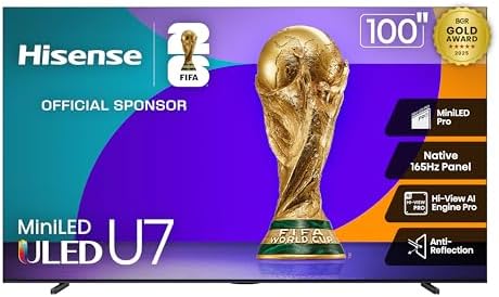Hisense 100" U7 Mini-LED ULED 4K UHD Best Premium Gaming Google S...