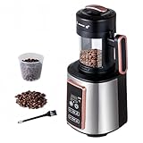 Electric Coffee Bean Roaster Machine for Home Use – 1500W Air Coffee Roaster with Adjustable Temperature & Timer, Built-In Chaff Collector & Air Circulation 100g Capacity Electric Coffee Roaster