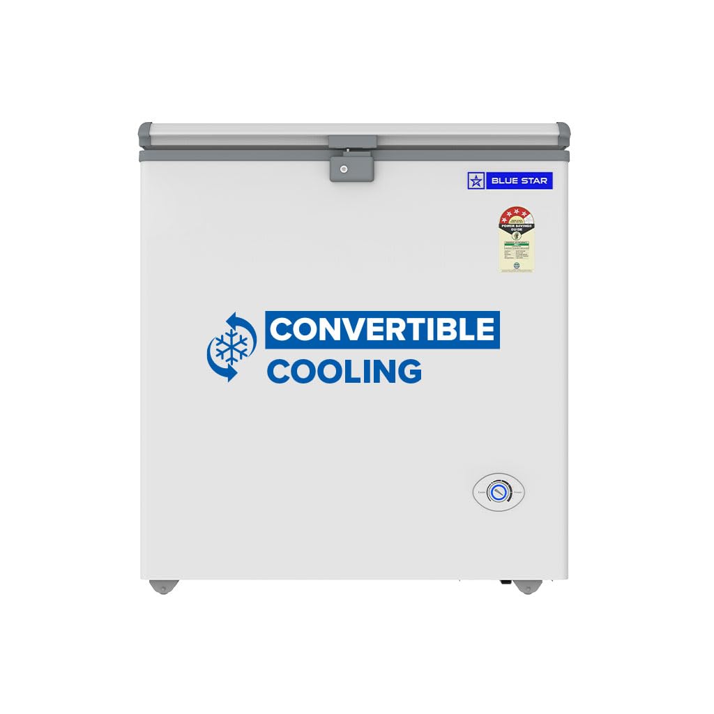 Blue Star CF4-180NEYW Single Door Deep Freezer (161 Liter, White, 4-star)