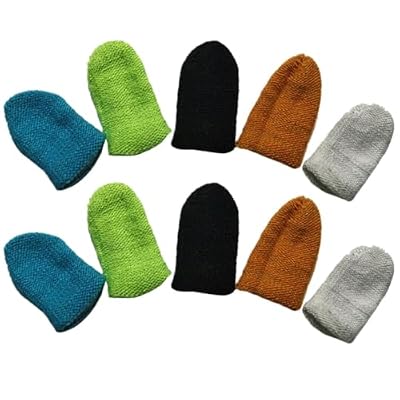 Alipis 10pcs Anti-Sweat Finger Covers for Gaming Lightweight Conductive Fiber and Spandex Screen Touch Finger Sleeves with Anti-Slip Design Phone Game Playing Accessory Random Color