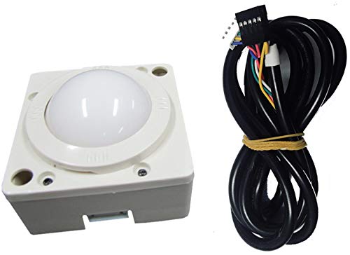 2 Inch White Ball Arcade Game Trackball Compatible with Jamma 412-in-1 Game Elf