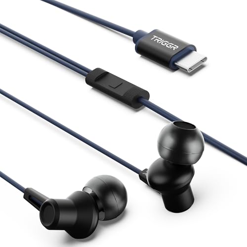Image of Zing Type-C Wired Earphones with HD Mic, BassXpand Technology, 13mm Dynamic Drivers, IPX4 Water Resistant, Magnetic Earbuds, in-Line Controls, 1.2m Cable - Shadow Marine