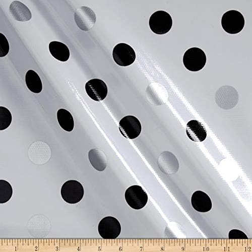 Oilcloth Tokyo Dot Black, Fabric by the Yard