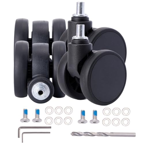 Luggage Wheels Replacement Durable Quiet TPU Wheels, Universal Fit for Samsonite, Ricardo & American Tourister Suitcases (4PACK)