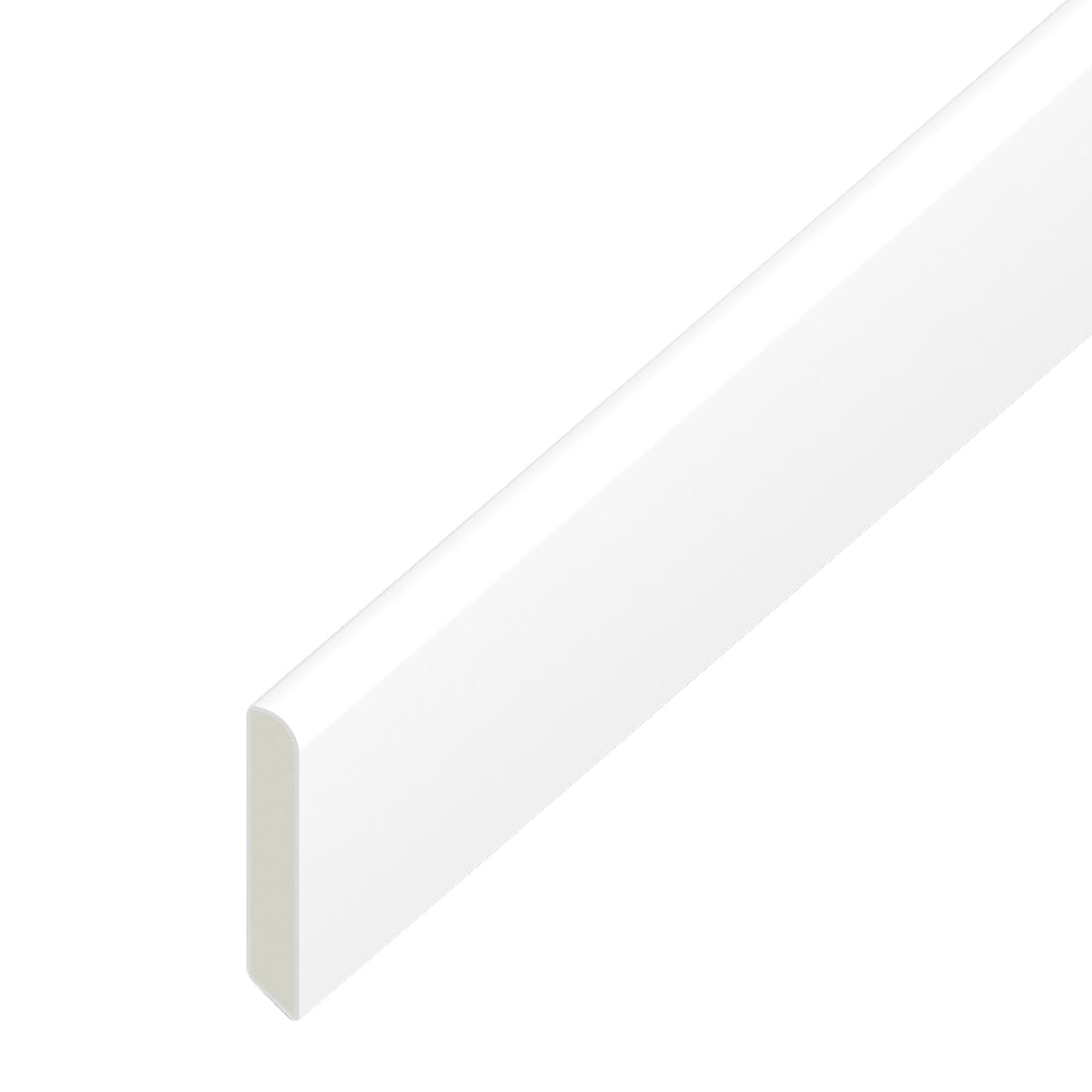 Windows4you UPVC Finishing Trim - Plastic Window Trim & UPVC Trim for Windows and Doors - White Rigid UPVC (95mm x 1m)
