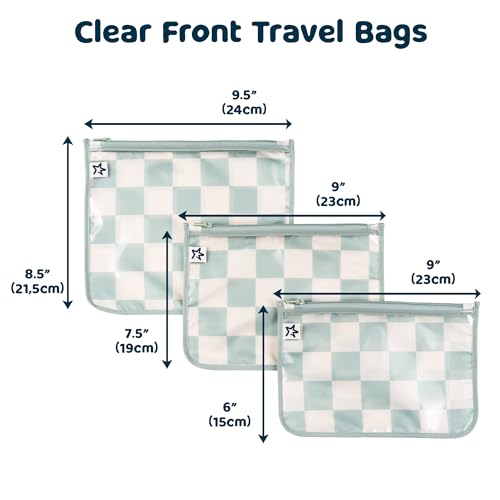 Tiny Twinkle Mess-Proof Travel Bags | TSA Airline Compliant, Zipper Closure, Clear Front Pouch, Diaper Bag Packing, Toiletry or Makeup Cosmetics Organizer2