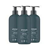 ATTITUDE Limited Edition Liquid Hand Soap, EWG Verified, Plant and Mineral-Based, Vegan Personal Care Products, Pine & Sage, 16 Fl Oz (Pack of 3)