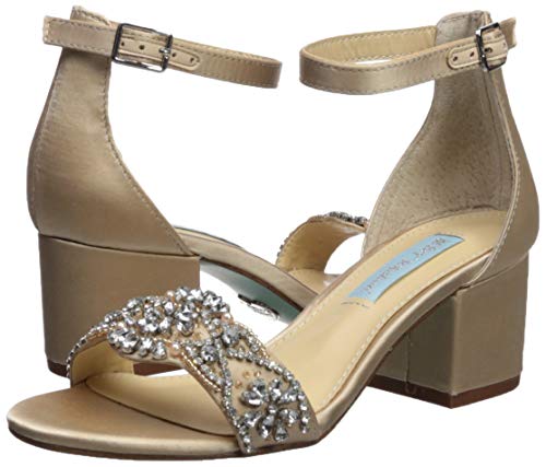 Betsey Johnson Women's Sb-Mel Heeled Sandal, Champagne, 7.5 M Us #TOP6