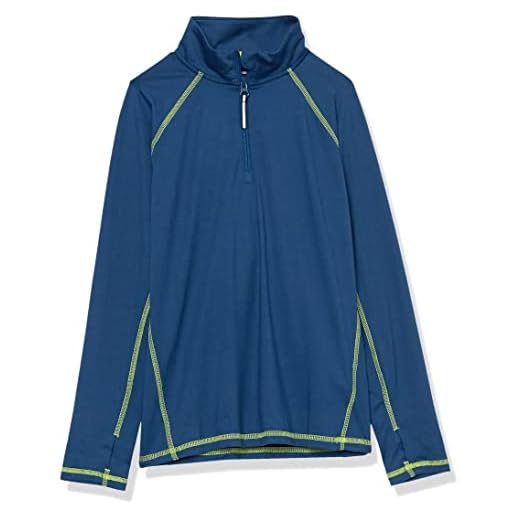 Amazon Essentials - Chaqueta deportiva con media cremallera para niño, Azul oscuro, US S (EU 116 CM)