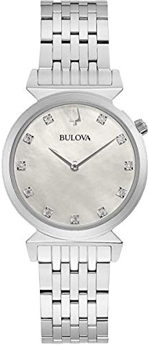 Bulova Montre Unisexe 96P216 en acier inoxydable argenté