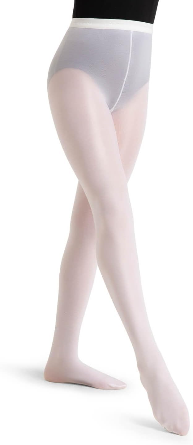 Capezio Ultra Shimmery Tight - Girls, White, Medium/Small