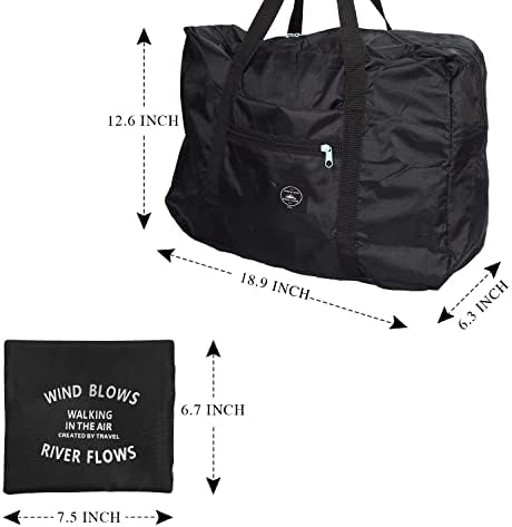 marksome lightweight collapsible portable travel bag for men ,women,travel,cloth,shopping (BLACK 2pack) 4 marksome lightweight collapsible portable travel bag for men ,women,travel,cloth,shopping (BLACK 2pack)