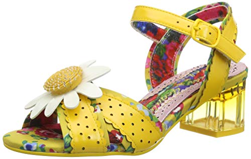 Irregular Choice Variety Girl, Sandalia con Pulsera para Mujer, Amarillo (Mustard Grey), 39 EU