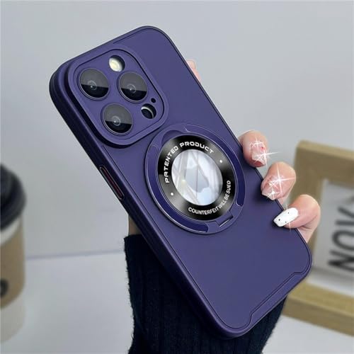 Étui de chargement sans fil antichoc magnétique mat iPhone 13 Pro support