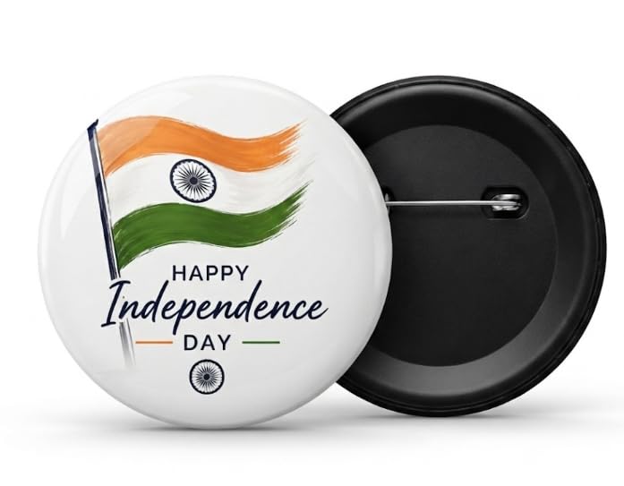 happy indepence indian flag | independence day pin badge | 15 august indian flag pin badges for indians, schools, college, corporate events, ngos.