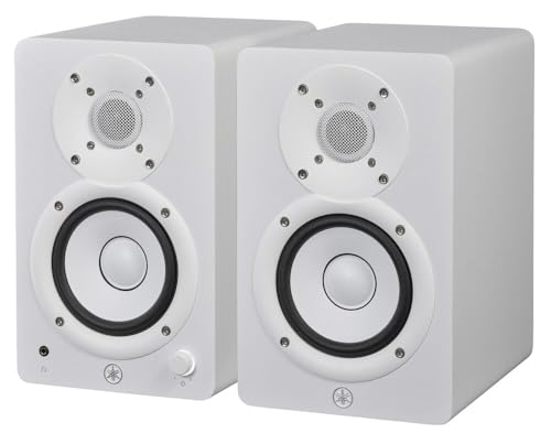 Yamaha HS4 W Compact 2-Way Powered 4.5-Inch Studio Monitor Speakers, White (Pair)