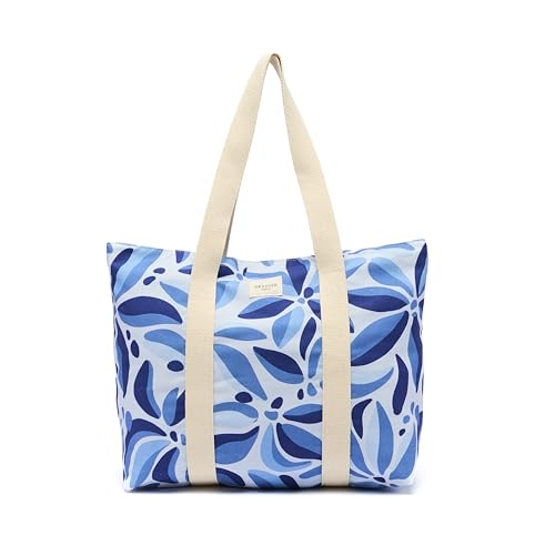 Tote bag en coton motifs variés sac en toile solide style chic