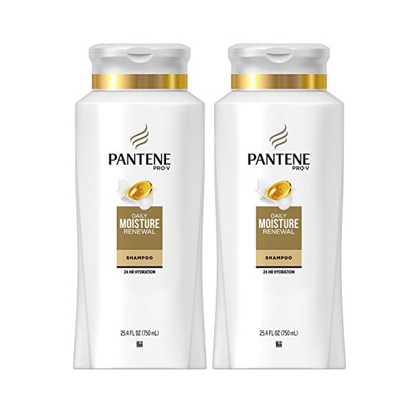 Pantene, Shampoo, Pro-V Daily Moisture Renewal for Dry Hair, 25.4 Fl Oz, Twin Pack