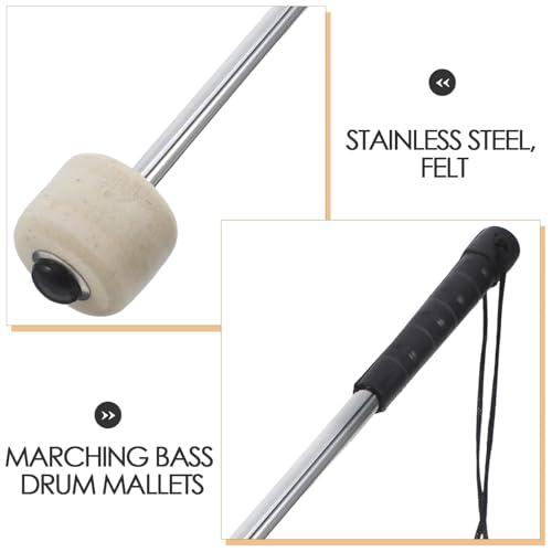 4 piezas de baquetas para percusión, ligeros mazos de acero inoxidable para bandas de marcha, diseño ergonómico y acabado pulido para precisión sonora y comodidad miniatura 3