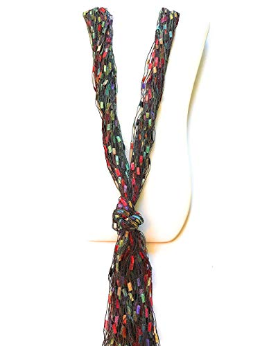 Scarf Ladder Yarn Lariat Necklace Multi Gem Belt #TOP25