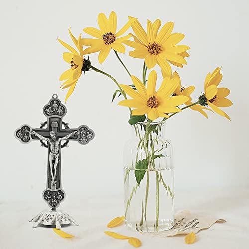 NA NA Cross Statue Crucifix Statue Tabletop Crucifix Home Decor for personal or corporate Church Worship