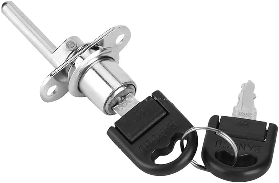 Canex Merkezi Çekmece Kilidi, Çubuksuz, Zamak Gövde, Krom Kaplama, Ofis, Ev, Mobilya, Dolap, Etajer Güvenlik Kilidi, Yedek Anahtarlı (19 mm)